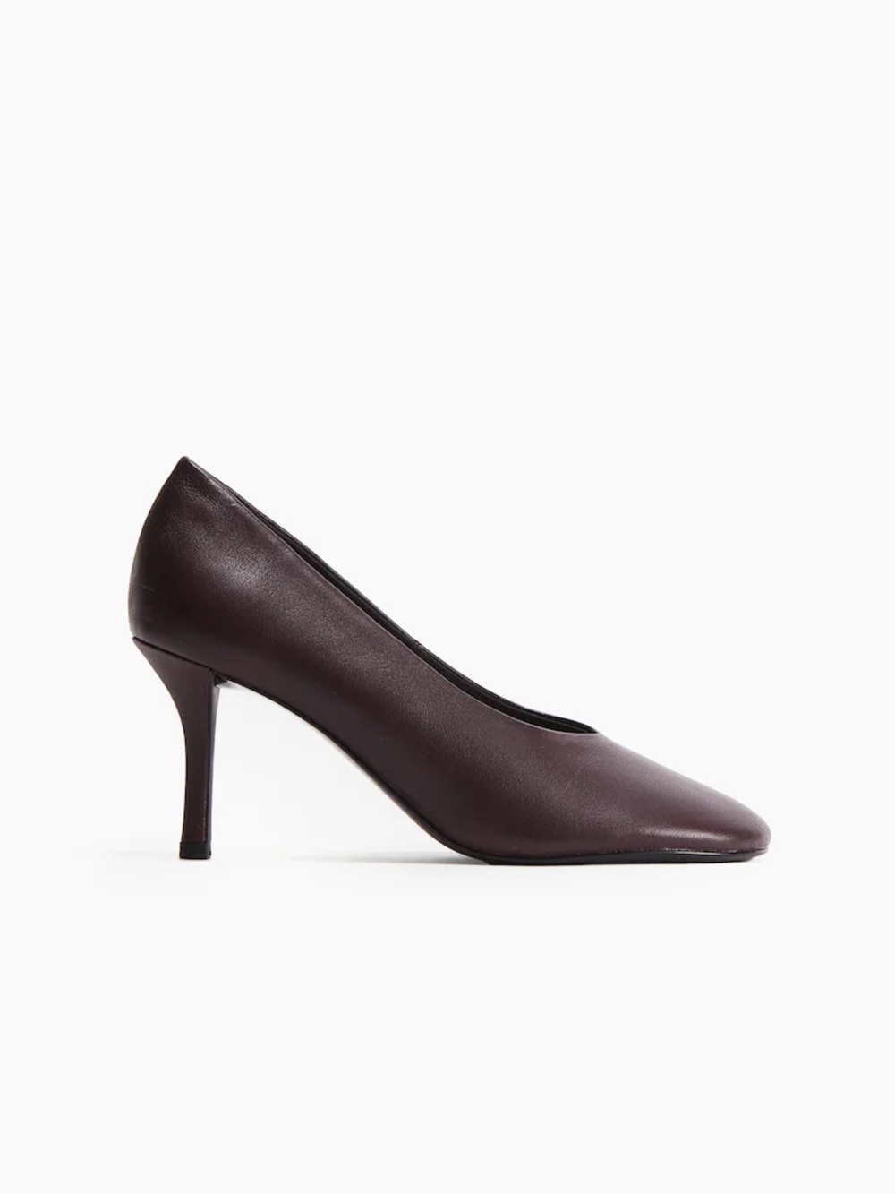 Real Leather Classic Pointed Toe Pumps In Dark Brown. Like New! 37